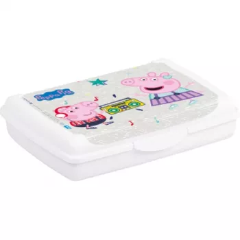 keeeper Deco-Click-Box Mini 0,5L Peppa Pig Aufbewahrungsbehälter für Lebensmittel, Weiß