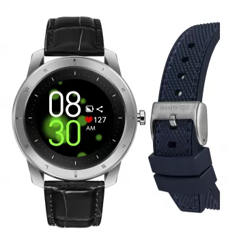 KENNETH COLE Herren-Automatikuhr Skelettuhr KCWGD2174061 – 45 mm Edelstahlgehäuse, braunes Lederarmband