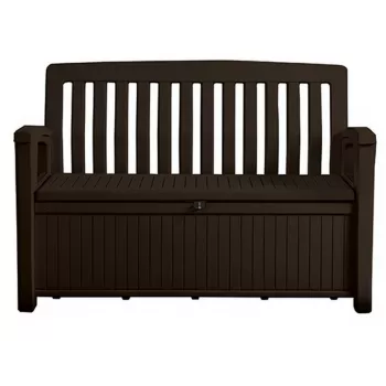 KETER 265 L Aufbewahrungsbank mit Sitz, Braun