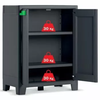 KETER Garten-Schrank Moby wasserdicht 100x80x44cm Grau/Schwarz
