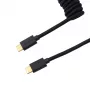 Keychron Coiled Aviator Cable - Schwarz/Gerade