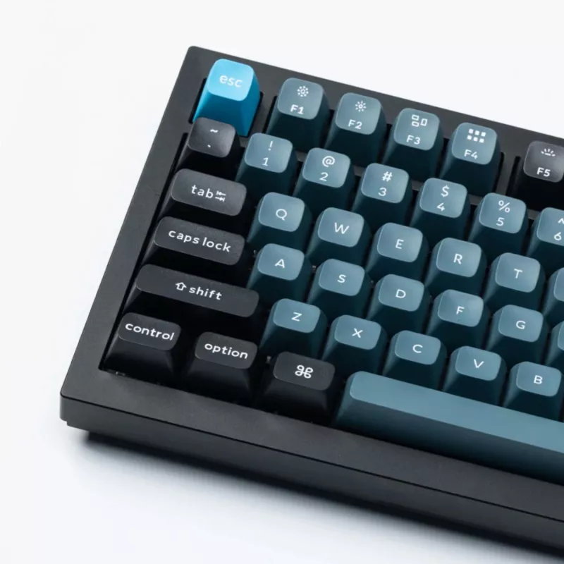 Keychron Double Shot KSA PBT Tastenkappen-Set, dunkelgrau/grau/blau