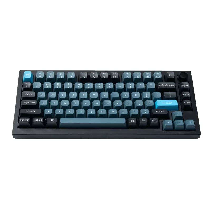 Keychron Double Shot KSA PBT Tastenkappen-Set, dunkelgrau/grau/blau