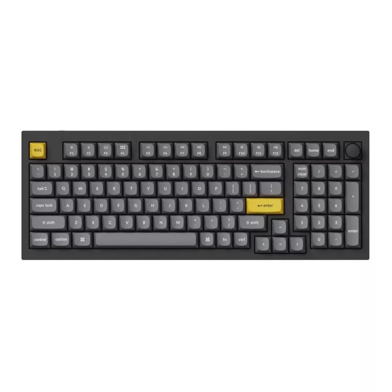 Keychron Double Shot PBT OSA vollständiges Tastenkappen-Set, dunkelgrau