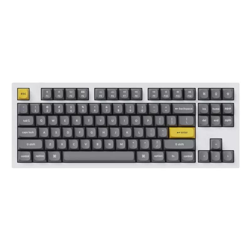 Keychron Double Shot PBT OSA vollständiges Tastenkappen-Set, dunkelgrau