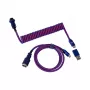 Keychron Premium Coiled Aviator USB-Kabel Typ-C + USB-A Adapter, abnehmbarer Aviator-Stecker, 108 cm