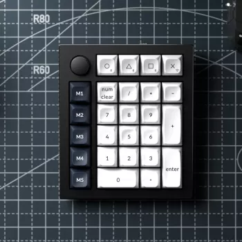 Keychron Q0 Max QMK Gateron Jupiter Red RGB Kabelloses Custom-Nummernfeld Carbon Schwarz