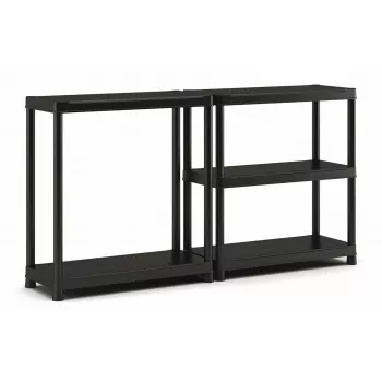 KIS Keter Kunststoff-Bücherregal 5 Ablagen 90 x 40 x 182 cm Schwarz