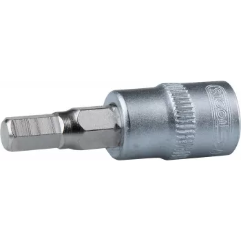 KS TOOLS 1/4 Zoll Bit-Stecknuss Inbus 3mm Geschmiedeter Chrom-Vanadium-Stahl Mattverchromt 911.1436