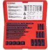 KS TOOLS 25-teiliges Schraubenausdreher-Set, Linksausdreher HSS, M3-M18, mit Spiralbohrern & Bohrführungen (150.1305)