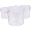 KS TOOLS 3-teiliges Messbecher-Set, 250/500/1000 ml, transparentes PP mit blauer Skala, lebensmittelecht, spülmaschinenfest, stapelbar 150.9205