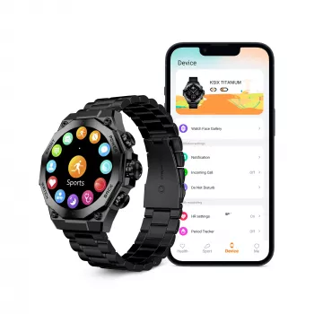 KSIX Smartwatch TITANIUM, Schwarz