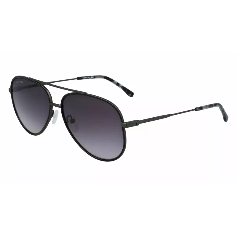 Lacoste L247S021 Herren-Sonnenbrille - Schwarzer Rahmen, graue Gläser, 59 mm