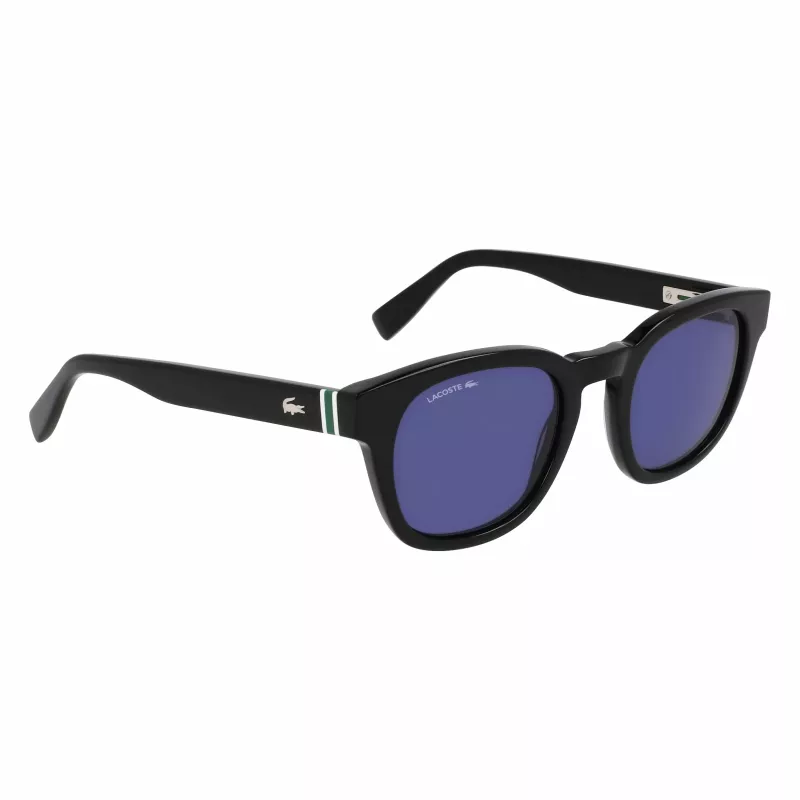 Lacoste L6015SN-1 Unisex Sonnenbrille Schwarzer Rahmen Graue Gläser 49mm