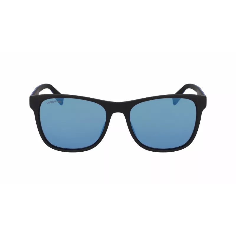 Lacoste Herren-Sonnenbrille L6031S-002 Square Schwarzer Rahmen Graue Gläser 56/18/145 mm