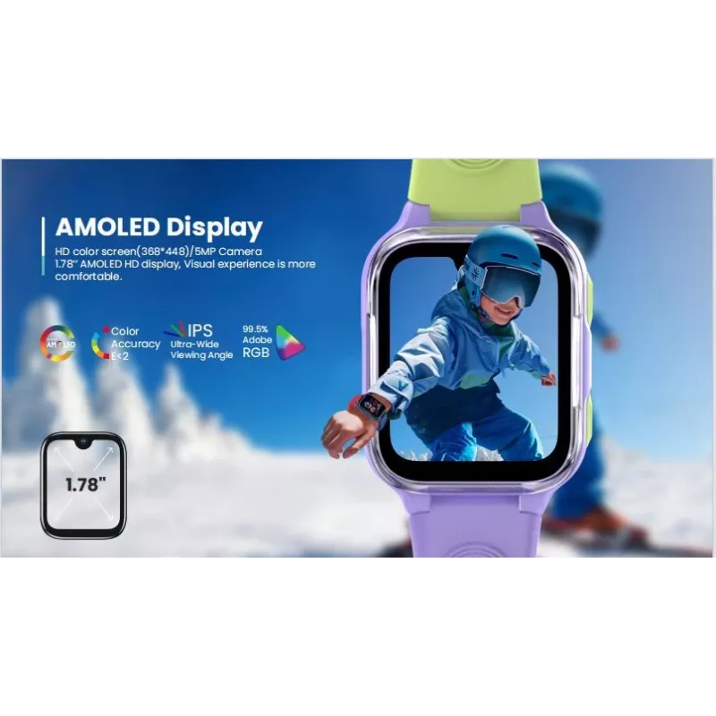 LAGENIO AI Kids Watch K9 4G Lila