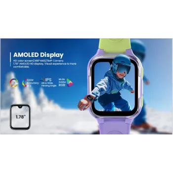 LAGENIO AI Kids Watch K9 4G Lila