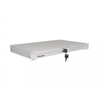 LANBERG 1U 19 Zoll Schublade ausziehbar 270 mm Tiefe Grau (30 kg Kapazität)