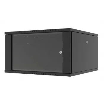 LANVIEW RWF07U66BL 7U 19-Zoll-Wandschrank mit Schnellmontage als Flachpack, Schwarz