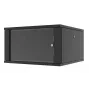 LANVIEW RWF07U66BL 7U 19-Zoll-Wandschrank mit Schnellmontage als Flachpack, Schwarz