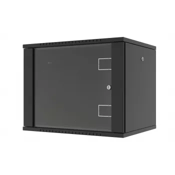 LANVIEW RWF09U45BL 9U 19-Zoll-Wandschrank mit Schnellmontage als Flachpack, Schwarz