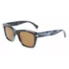 LANVIN LNV620S-425 Herren eckige Acetat-Sonnenbrille - Blauer Rahmen, graue Gläser, UV400