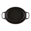 Le Creuset Signature 21178310000430 ovaler Bräter 31 cm, 6,3 l, emailliertes Gusseisen, mattschwarz