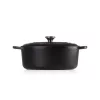 Le Creuset Signature 21178310000430 ovaler Bräter 31 cm, 6,3 l, emailliertes Gusseisen, mattschwarz