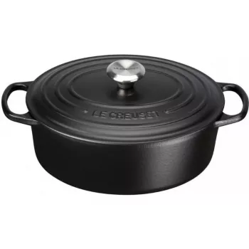 Le Creuset Signature Oval Roaster 31 cm Black Emailschwarz Gusseisen (4.7L)