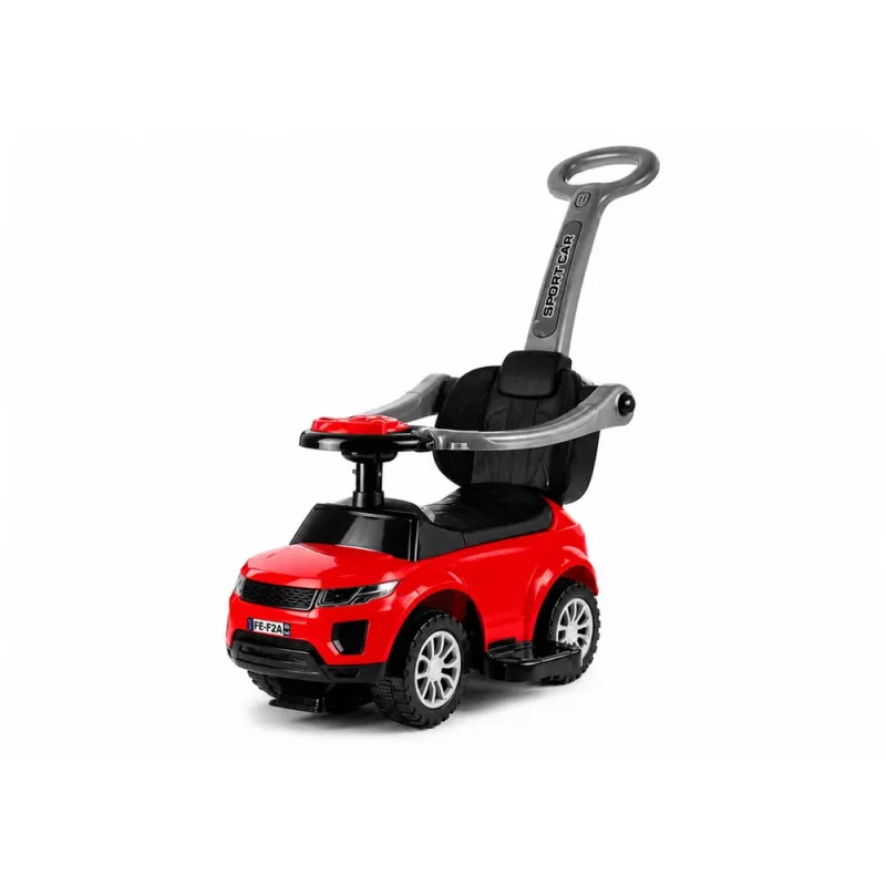 LEAN CARS 614W Kinder-Rutschauto mit Schiebegriff - Rot