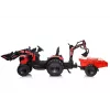 LEAN CARS Battery-Powered Excavator with Trailer SX2068 Red