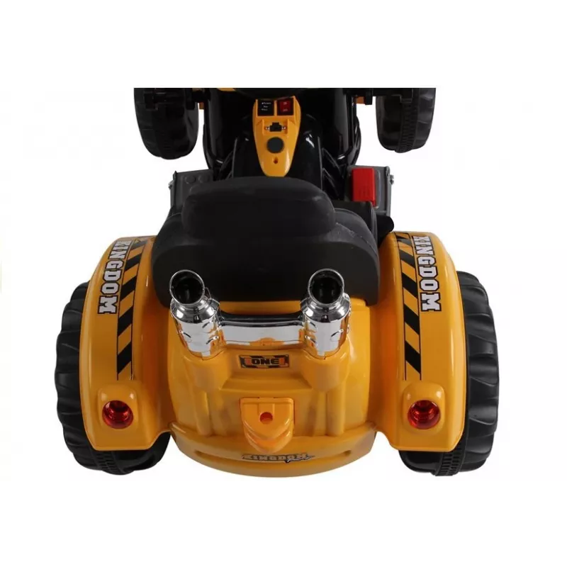LEAN CARS Elektrischer Aufsitz-Traktor mit Schaufelbagger Orange