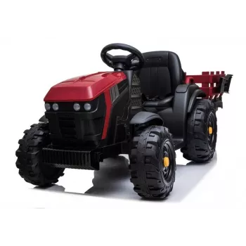 LEAN CARS Elektro-Aufsitztraktor mit Anhänger BDM0925, Rot