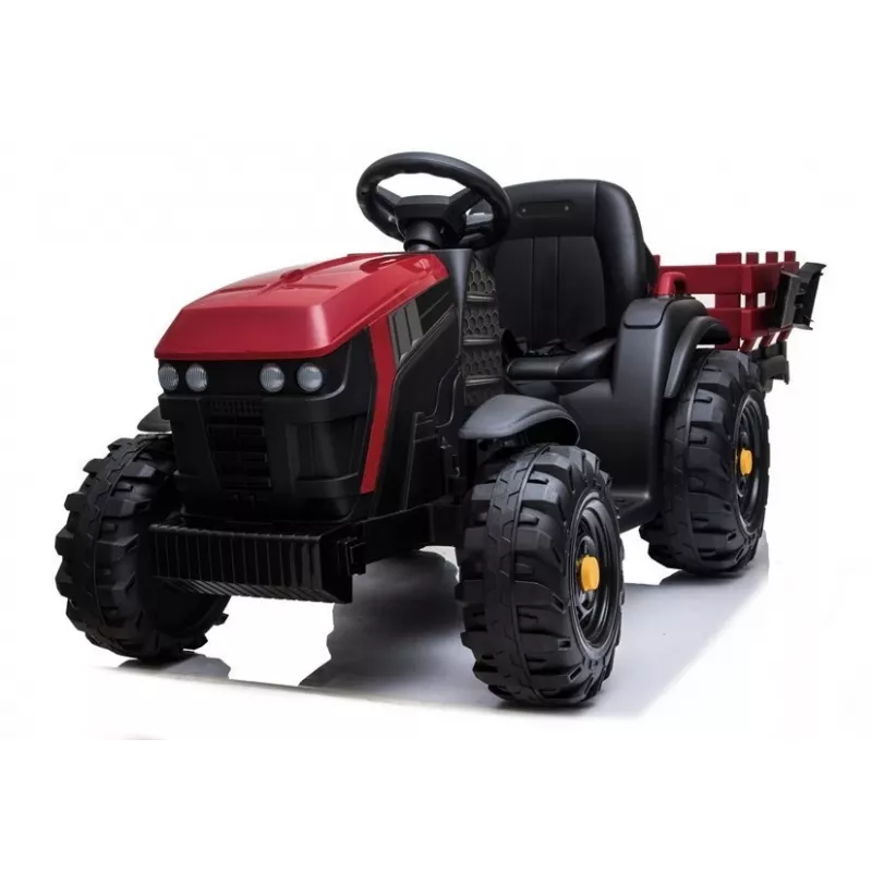 LEAN CARS Elektro-Aufsitztraktor mit Anhänger BDM0925, Rot