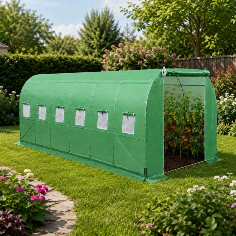 LEAN Foliengewächshaus-Tunnel PRO mit 25-mm-Rahmen 12x3x2 m 36 m²
