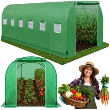 LEAN Foliengewächshaus-Tunnel PRO mit 25-mm-Rahmen 12x3x2 m 36 m²