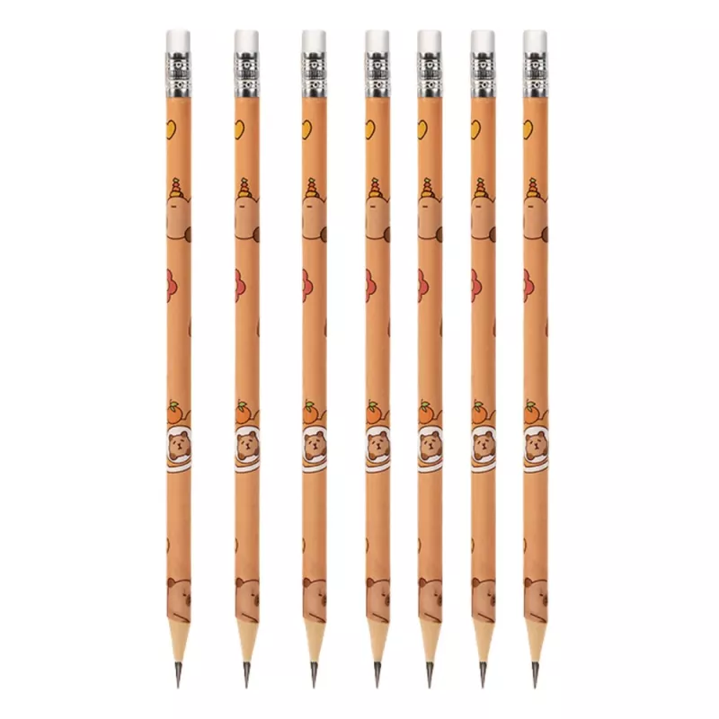 LEAN Set mit 30 HB Graphitstiften und Capybara-Radierer in einer Tube