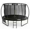 LEAN Sport Gartentrampolin mit Innennetz Schwarz und Grün 427CM 14FT