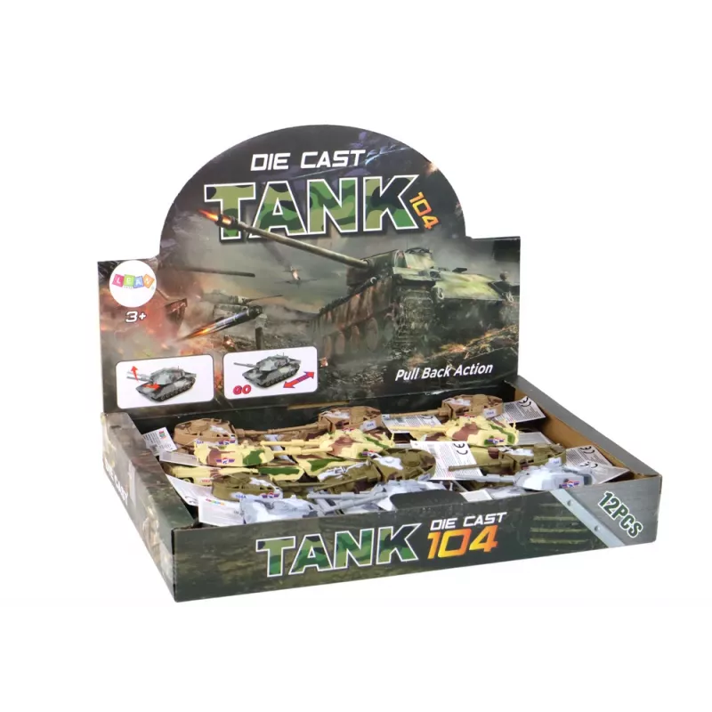 LEAN TOYS Aluminium-Panzer mit Reibungsantrieb, verschiedene Farben