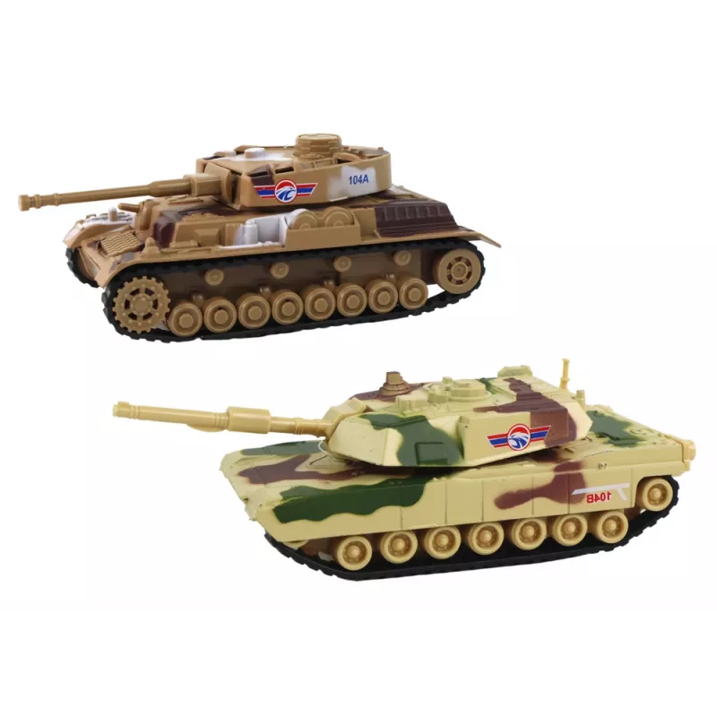 LEAN TOYS Aluminium-Panzer mit Reibungsantrieb, verschiedene Farben