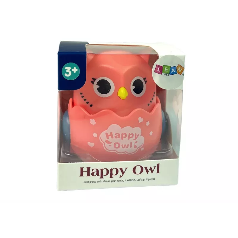 LEAN TOYS Baby Sensorische Eule Pink