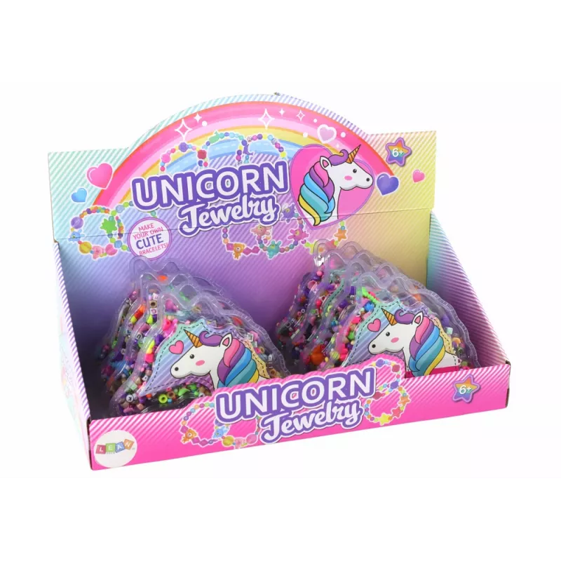 LEAN TOYS Armband-Herstellungsset Perlen Anhänger Einhorn-Schmuck