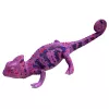 LEAN TOYS Chamäleon Gummi-Figur dehnbar realistisch lila Reptil 14 cm