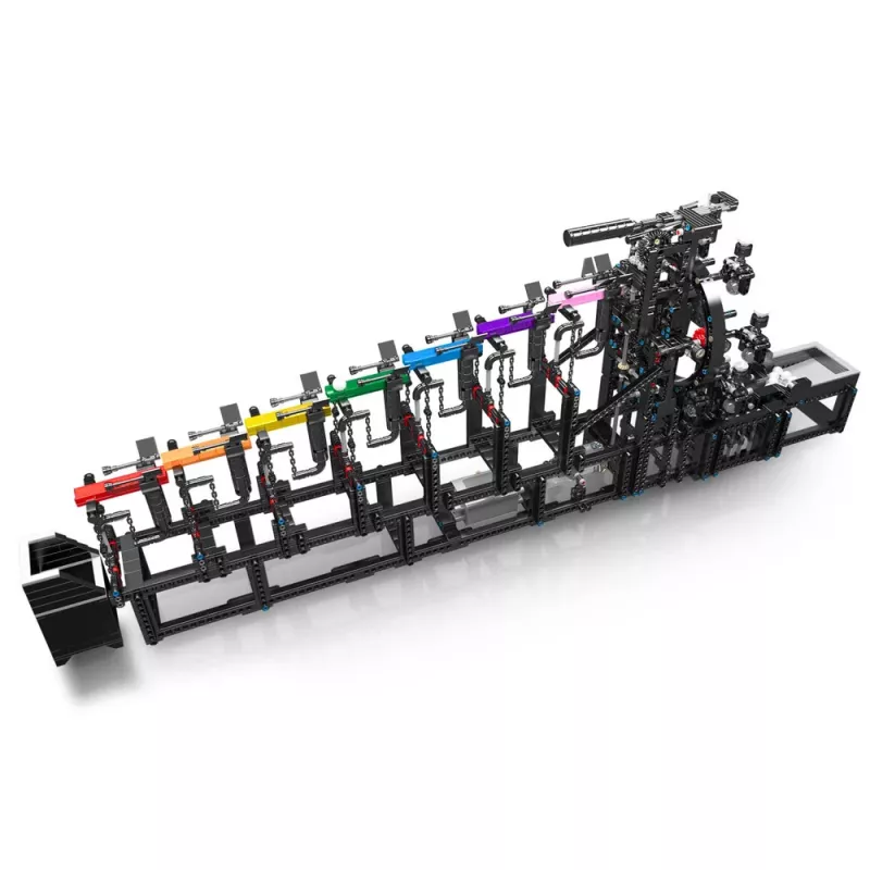 LEAN TOYS Konstruktionsbausteine Kugelbahn mit Elektromotor, 2520 Teile