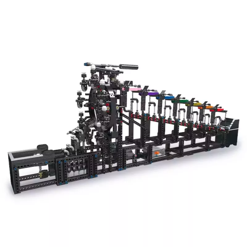 LEAN TOYS Konstruktionsbausteine Kugelbahn mit Elektromotor, 2520 Teile