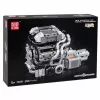 LEAN TOYS Konstruktionsbausteine Automotor V8 mit Getriebe, 2024 Teile