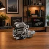 LEAN TOYS Konstruktionsbausteine Automotor V8 mit Getriebe, 2024 Teile