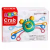 LEAN TOYS Krabben-Sensorikspielzeug für Kleinkinder Rassel Beißring Blau