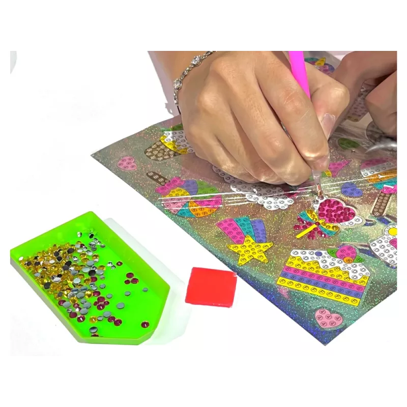 LEAN TOYS Diamond Embroidery Sticker Set Animals Garden Rainbow Mosaic