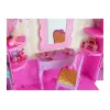 LEAN TOYS Ankleidezimmer mit Licht und Spiegel für 26 cm Puppen - Kleiderset und Accessoires